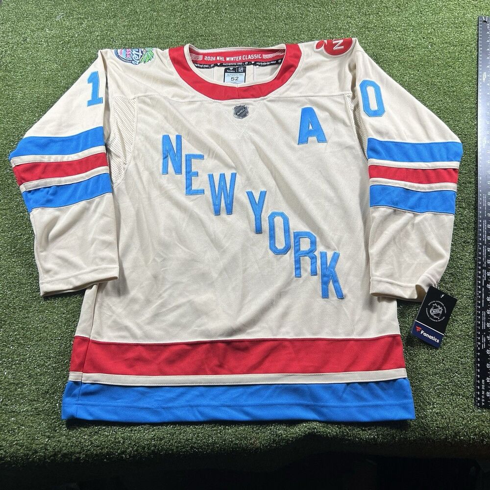 New York Rangers Fanatics Authentic Pro 2026 NHL Winter Classic Jersey Size 52